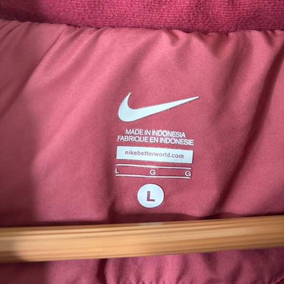 Nike FSU Florida State Seminoles NCAA Women's L Puffer Vest Gray Garnet Full Zip - Picture 3 of 8